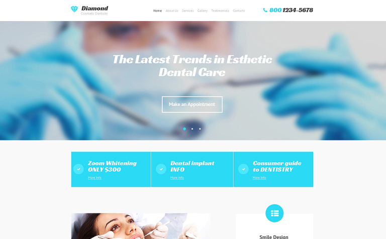 Dentistry Responsive Website Template Big Screenshot Dentistry Responsive Website Template New Screenshots BIG