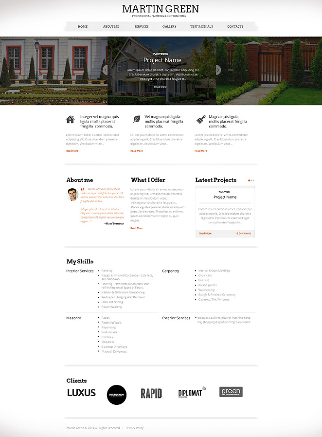 Home Repairs Responsive Website Template New Screenshots BIG