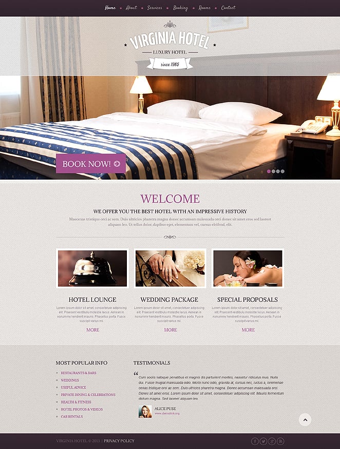 Hotels Responsive Website Template New Screenshots BIG