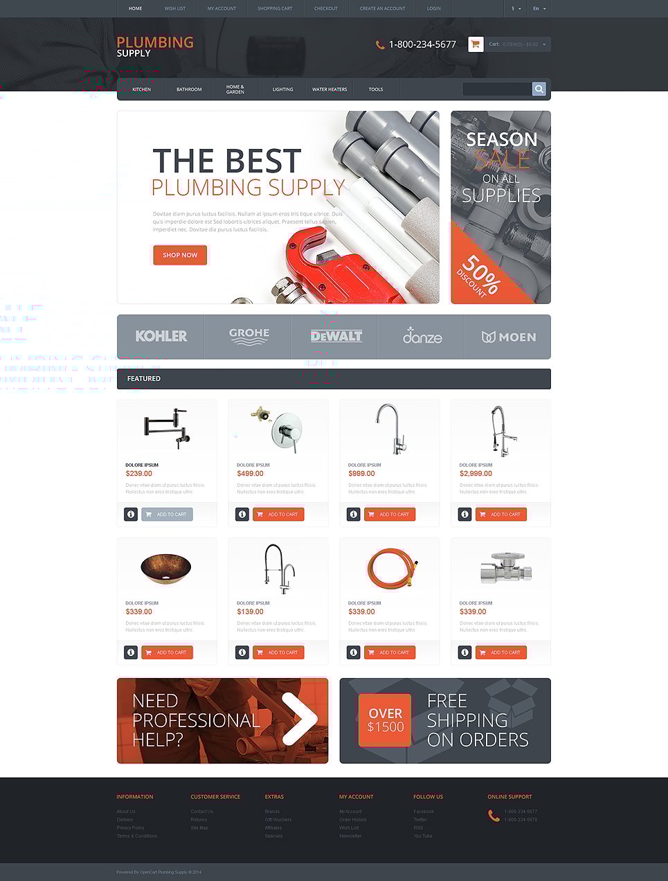 Plumbing Responsive OpenCart Template New Screenshots BIG