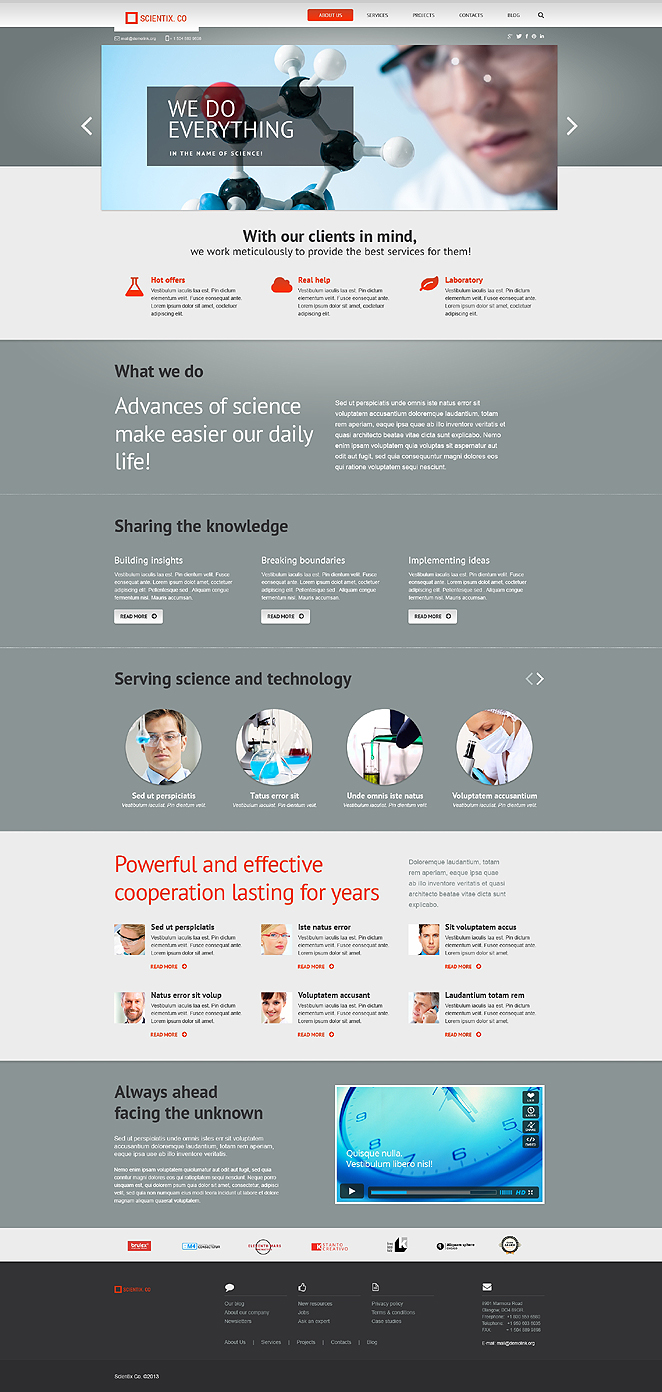 Science Lab Responsive WordPress Theme New Screenshots BIG