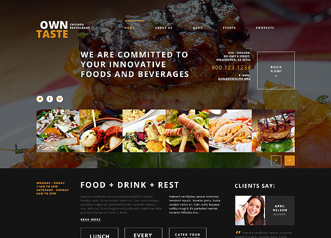 Steakhouse Bootstrap WordPress Template Big Screenshot Steakhouse Responsive WordPress Theme New Screenshots BIG