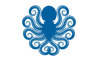 Dangerous animal of sea octopus vector icon illustration design template v.2