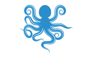 Dangerous animal of sea octopus vector icon illustration design template v.7