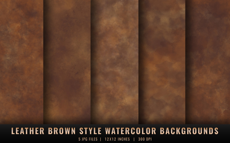 Leather Brown Style Watercolor Backgrounds