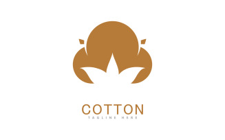 Cotton logo vector template design 3