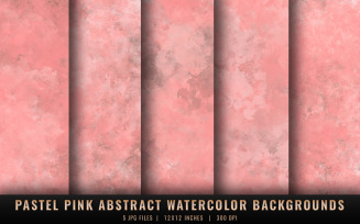 Pastel Pink Abstract Watercolor Backgrounds