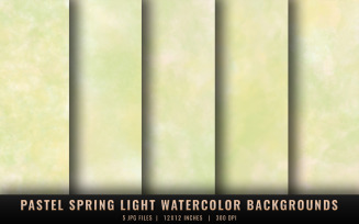 Pastel Spring Light Watercolor Backgrounds