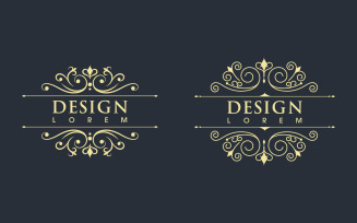 Beauty Vintage border line Template vector illustration design v.4