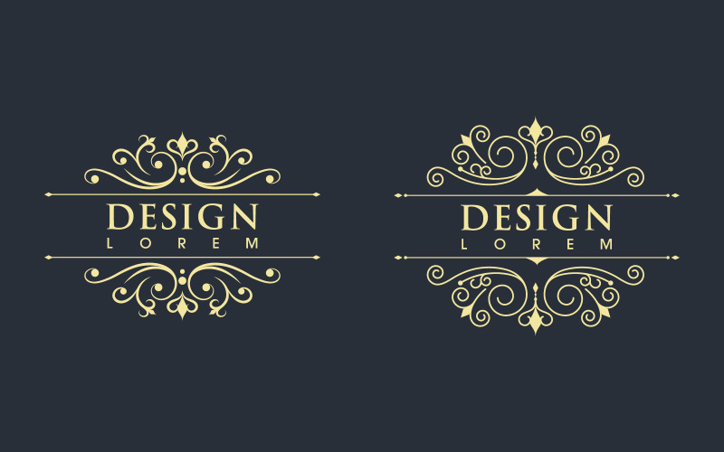 Beauty Vintage border line Template vector illustration design v.4 Illustration