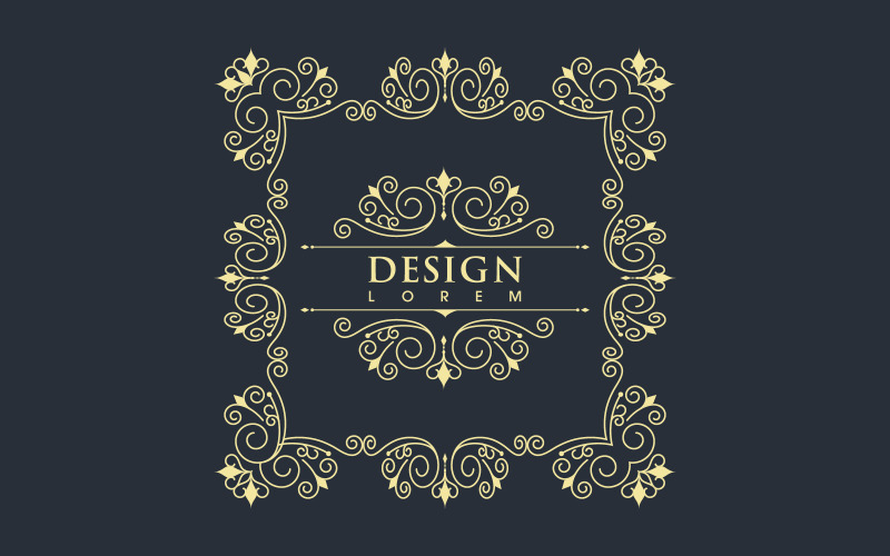 Beauty Vintage border line Template vector illustration design v.5 Illustration