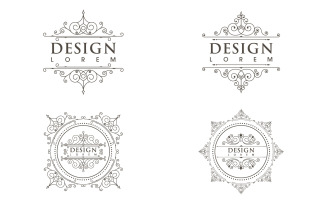 Beauty Vintage border line Template vector illustration