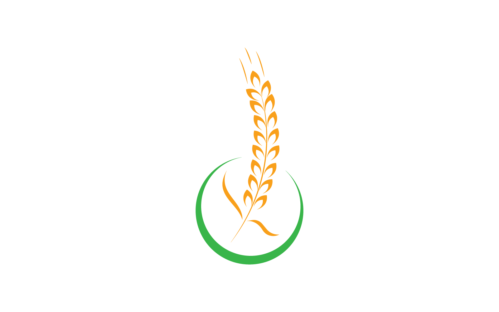 Ilustracja logo pszenicy płaski projekt szablonu