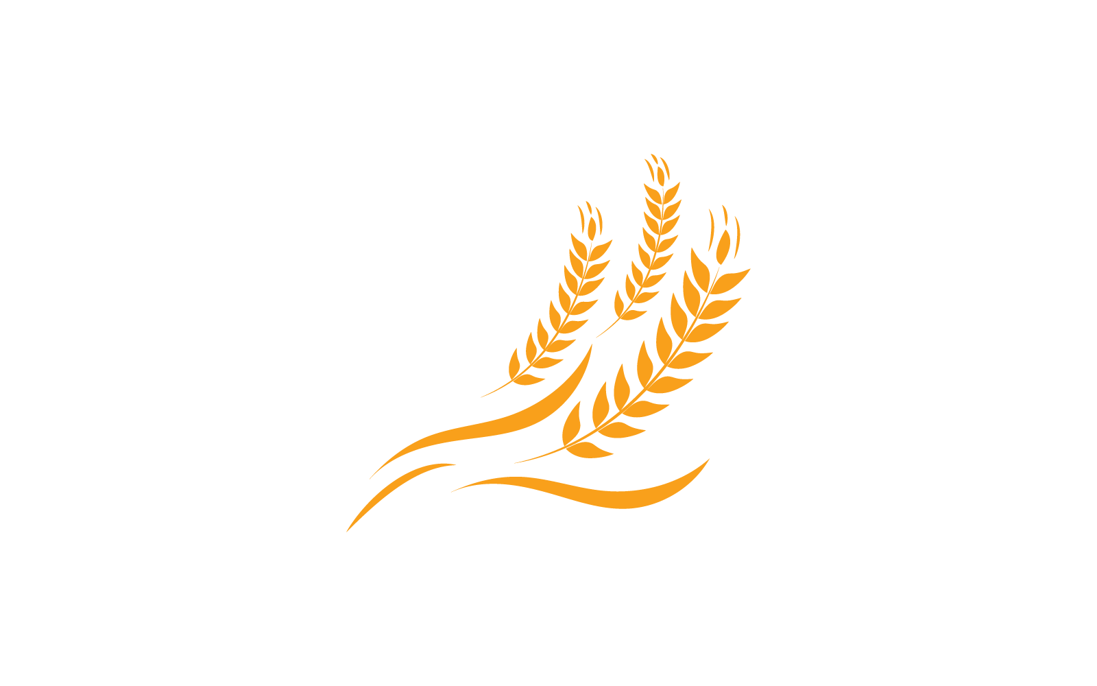 Plantilla de diseño plano de icono de logotipo de trigo
