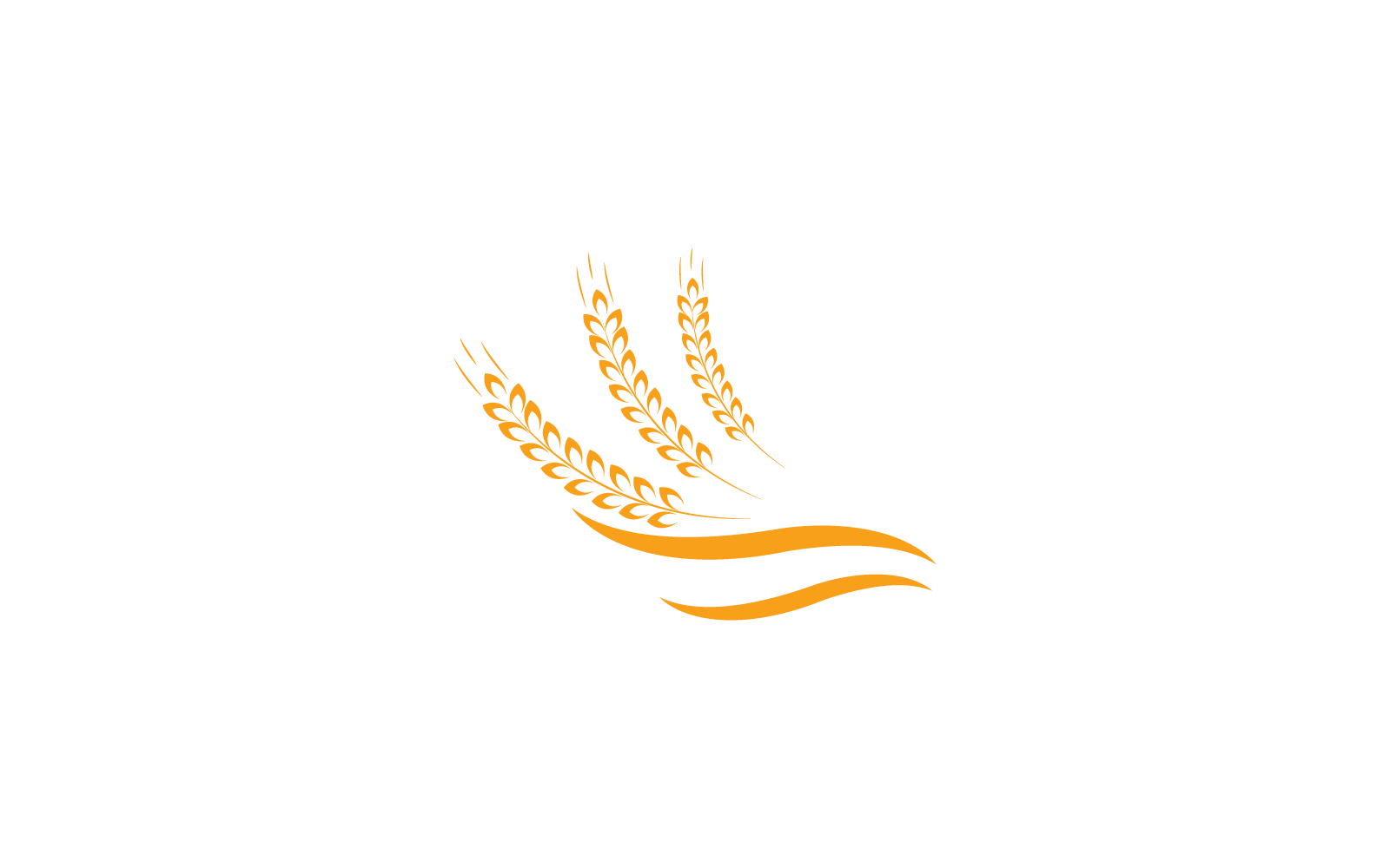 Plantilla de diseño plano vectorial del logotipo de trigo