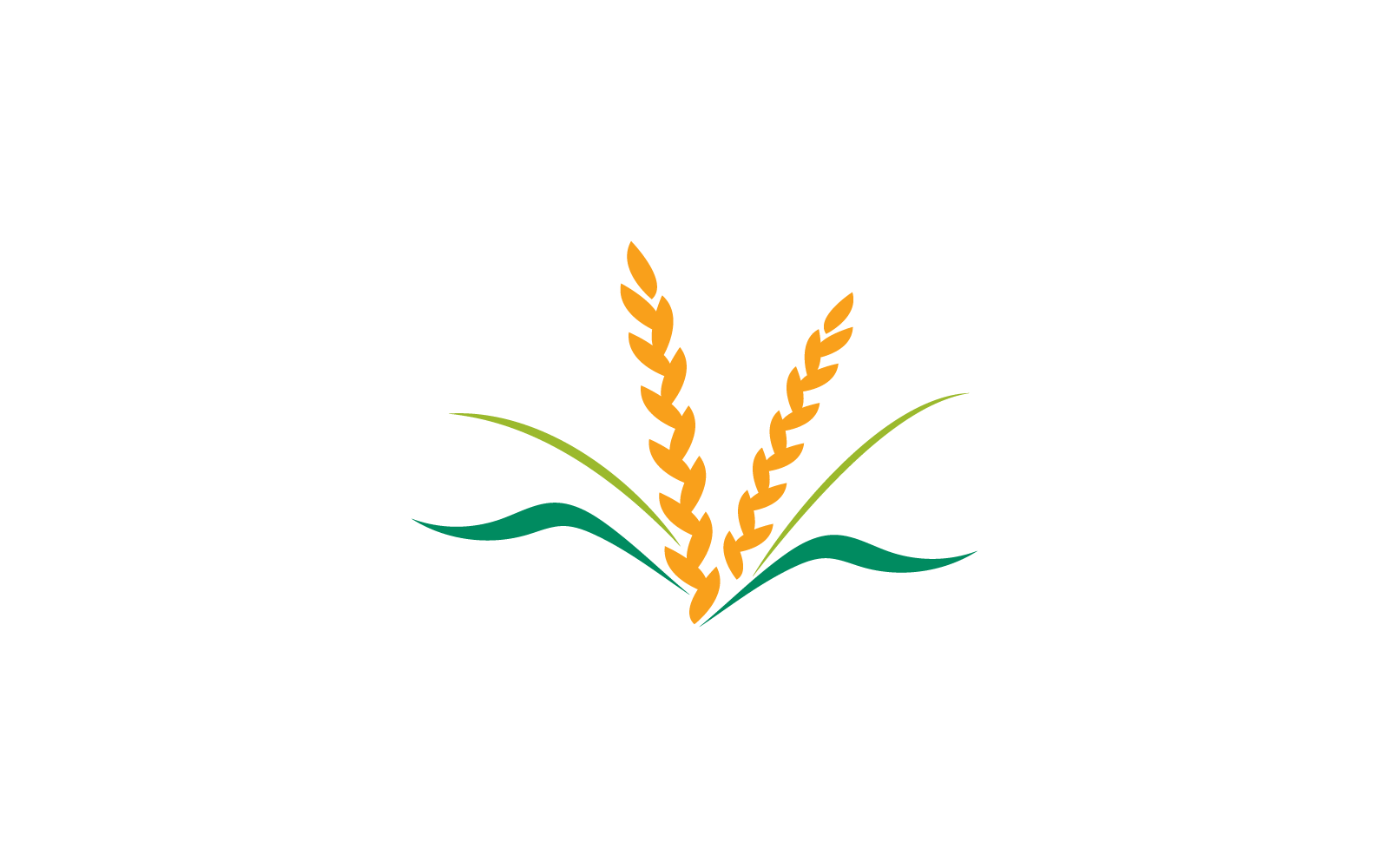 Szablon płaskiego projektu logo pszenicy