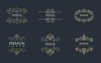 Vintage border line Template vector illustration design v.1