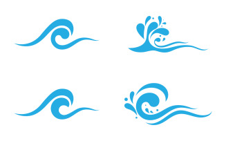 Water wave splash icon for nature event milk drink vector illustration design template v.10