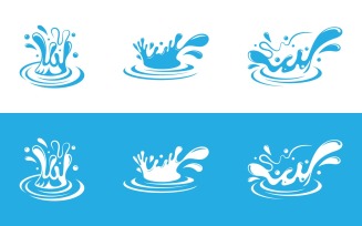 Water wave splash icon for nature event milk drink vector illustration design template v.12