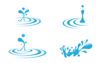 Water wave splash icon for nature event milk drink vector illustration design template v.1