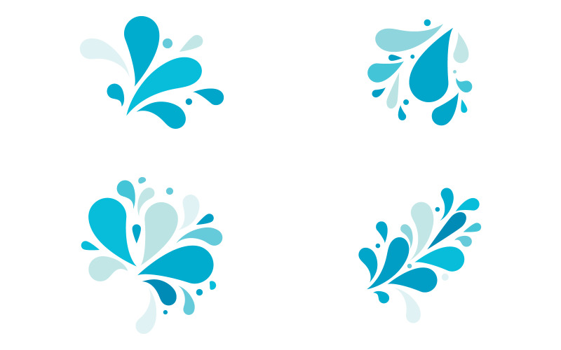 Water wave splash icon for nature event milk drink vector illustration design template v.2 Illustration
