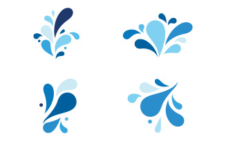 Water wave splash icon for nature event milk drink vector illustration design template v.3