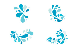 Water wave splash icon for nature event milk drink vector illustration design template v.5