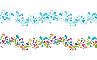 Water wave splash icon for nature event milk drink vector illustration design template v.6