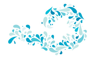 Water wave splash icon for nature event milk drink vector illustration design template v.8