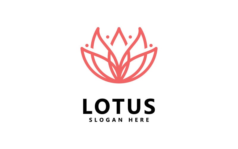 Beauty lotus flower logo spa logo vector yoga and therapy symbol 11 Logo Template