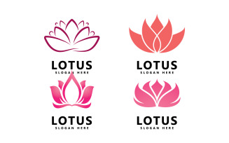 Beauty lotus flower logo spa logo vector yoga and therapy symbol 15