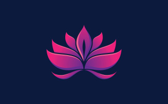 Beauty lotus flower logo spa logo vector yoga and therapy symbol 2