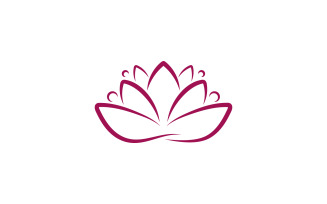 Beauty lotus flower logo spa logo vector yoga and therapy symbol 4