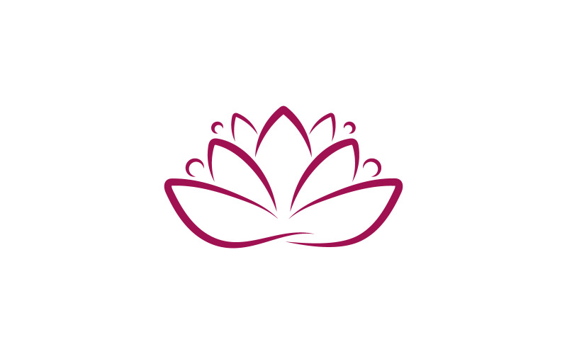 Beauty lotus flower logo spa logo vector yoga and therapy symbol 4 Logo Template