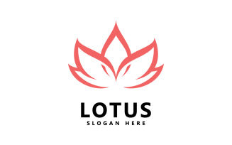 Beauty lotus flower logo spa logo vector yoga and therapy symbol 6