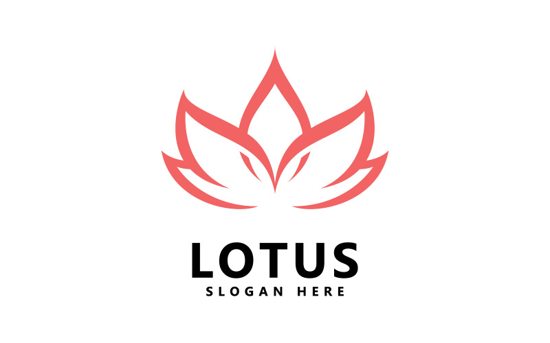 Beauty lotus flower logo spa logo vector yoga and therapy symbol 6 Logo Template