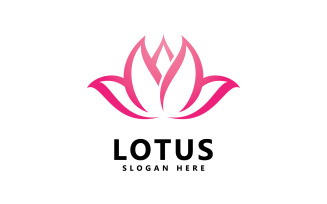 Beauty lotus flower logo spa logo vector yoga and therapy symbol 7