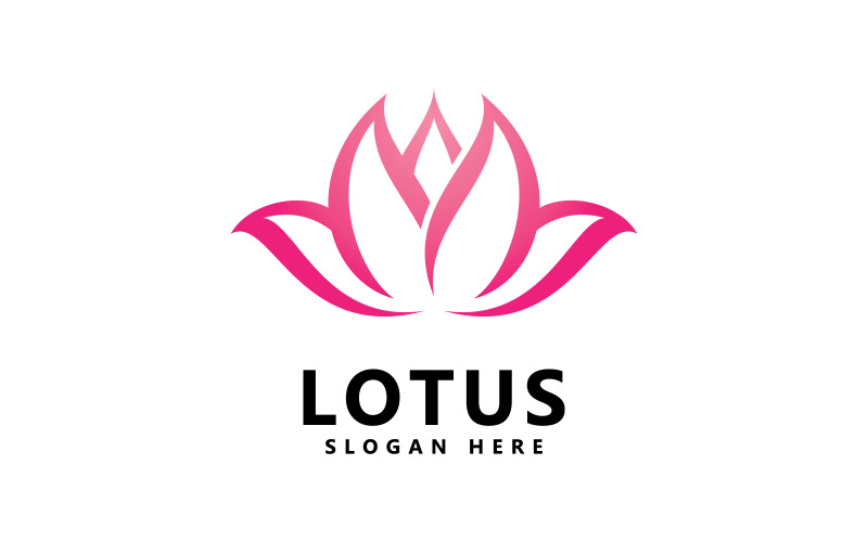 Beauty lotus flower logo spa logo vector yoga and therapy symbol 7 Logo Template