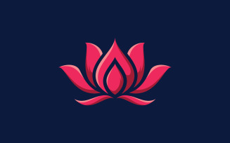 Beauty lotus flower logo spa logo vector yoga and therapy symbol 8