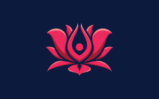Beauty lotus flower logo spa logo vector yoga and therapy symbol 9