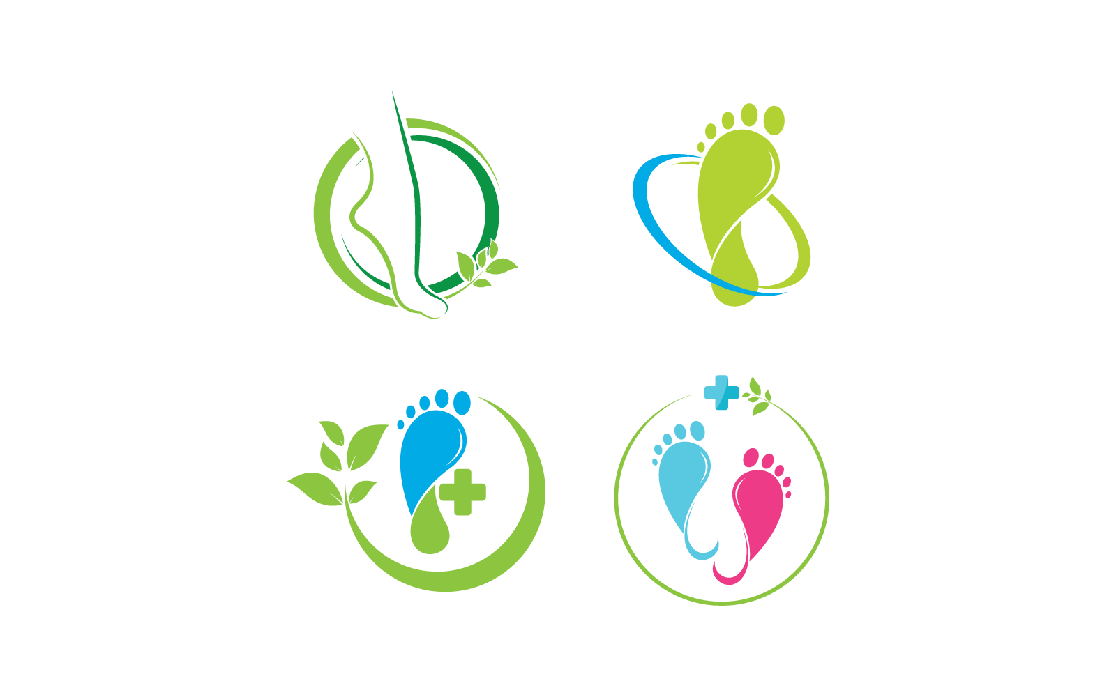 Foot care logo flat design illustration icon template