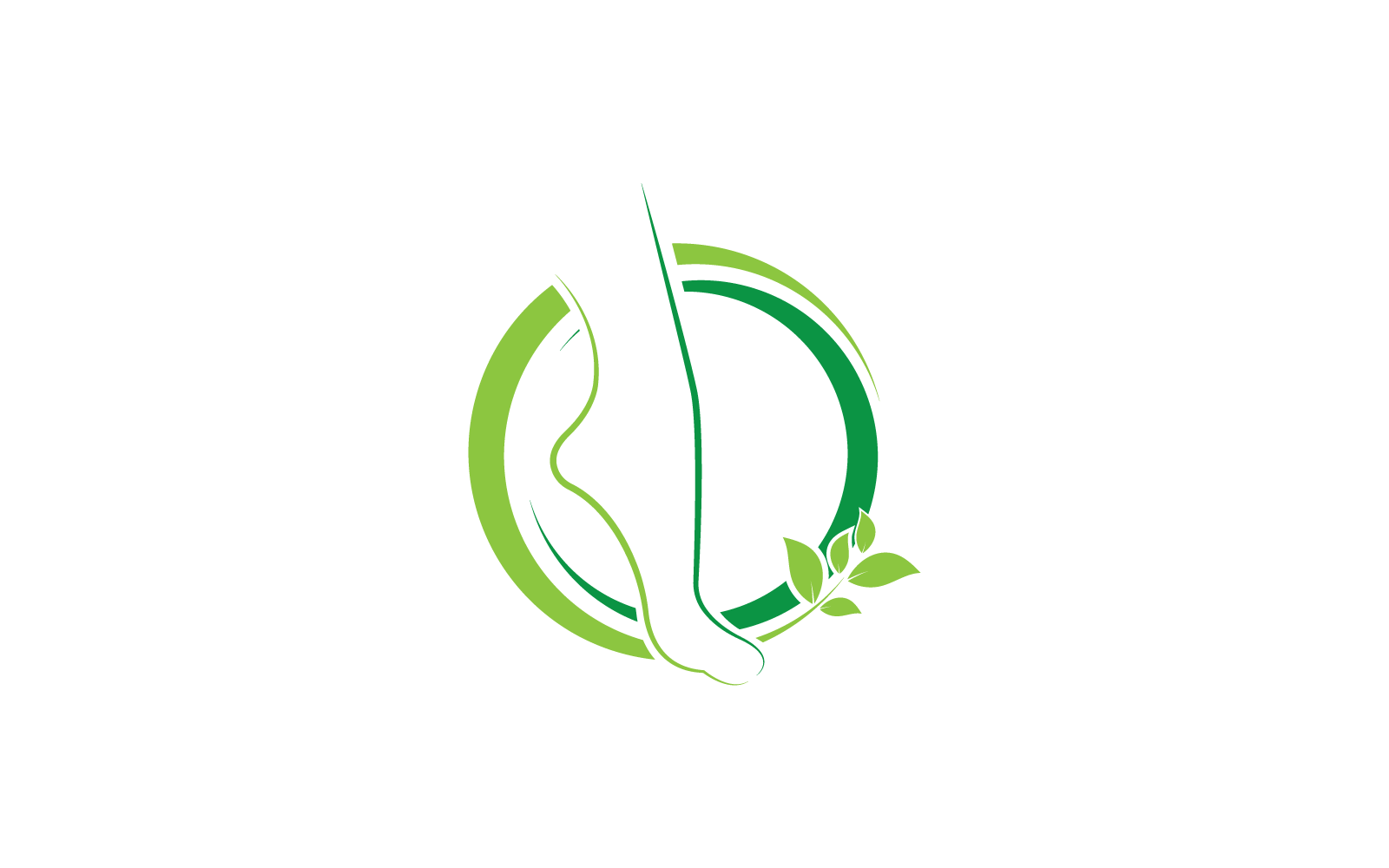 Foot care logo flat design illustration template