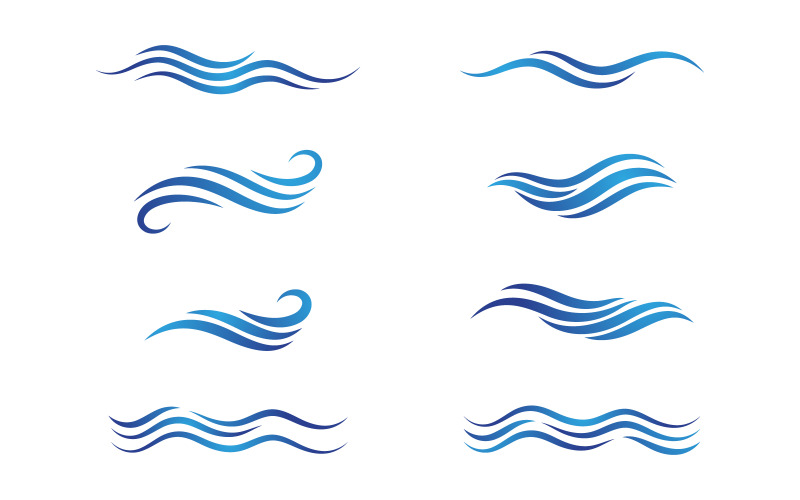 Fresh dynamic flow Water wave splash water drop icon vector illustration design template v.1 Illustration