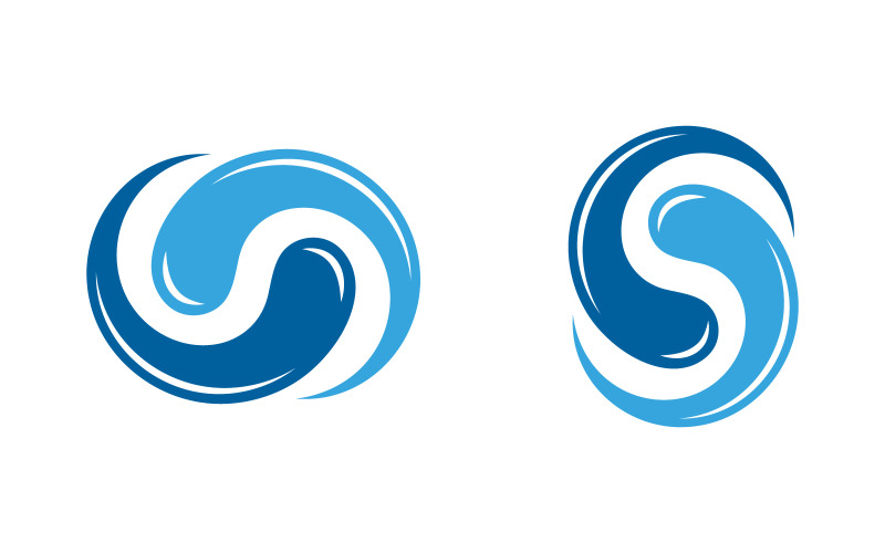 Fresh Water wave splash water drop icon vector illustration design template v.2 Illustration