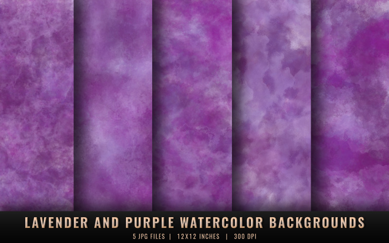Lavender and Purple Watercolor Backgrounds