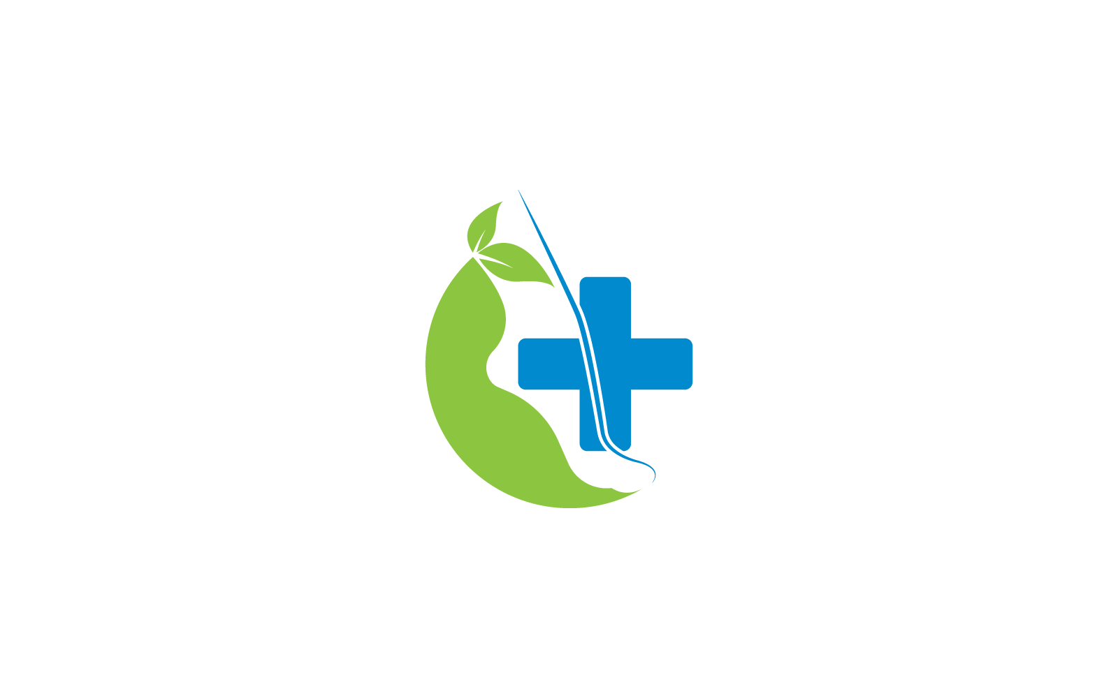 Plantilla de diseño plano de icono de logotipo de cuidado de los pies
