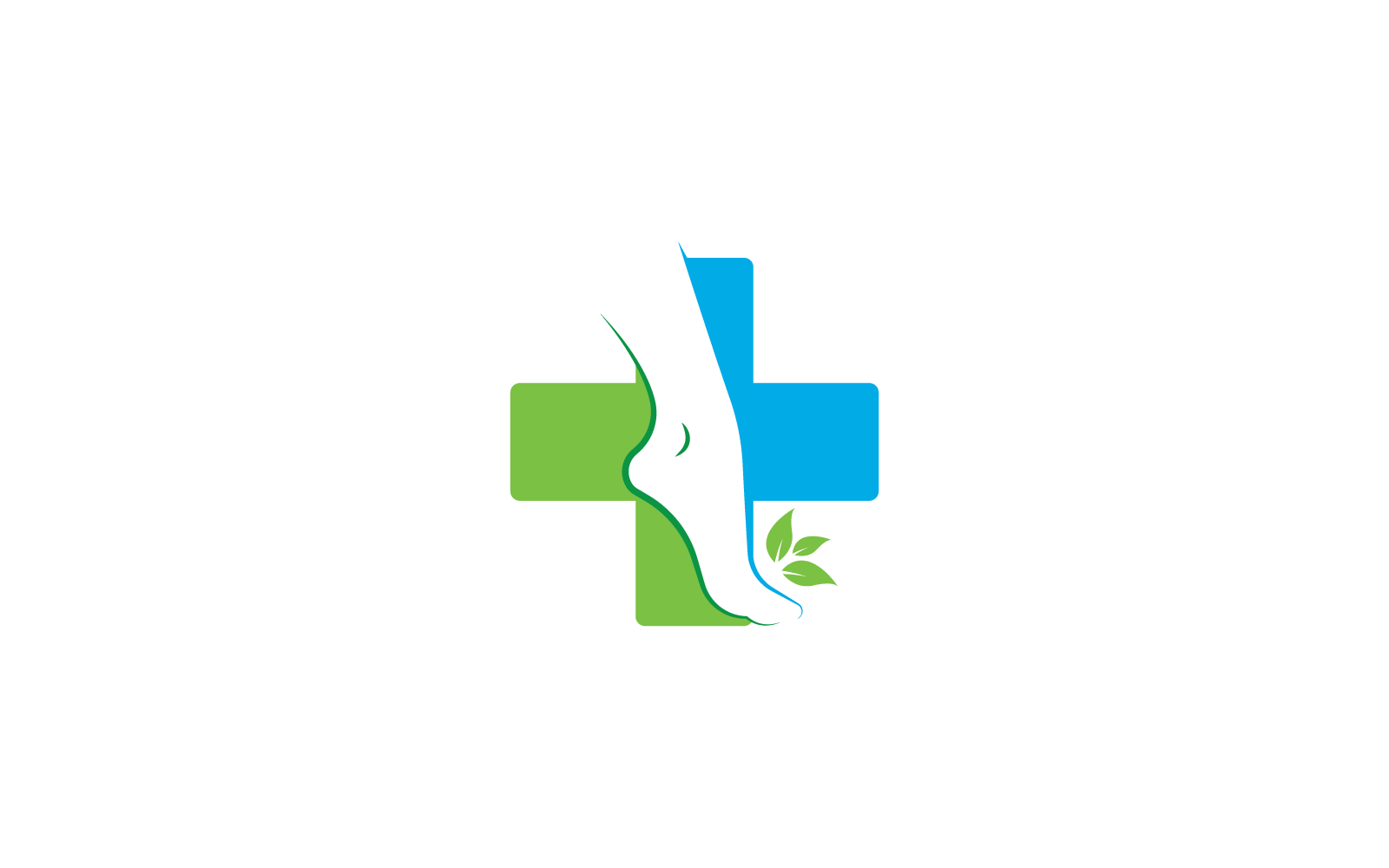 Plantilla de icono de diseño plano de logotipo de cuidado de los pies