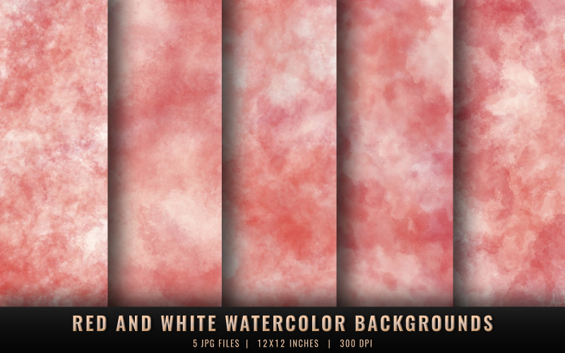 Red and White Watercolor Backgrounds