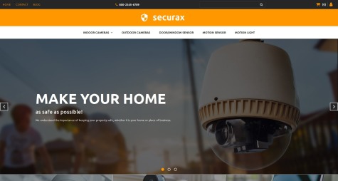 Responsywny szablon Securax w temacie Bezpieczeństwo