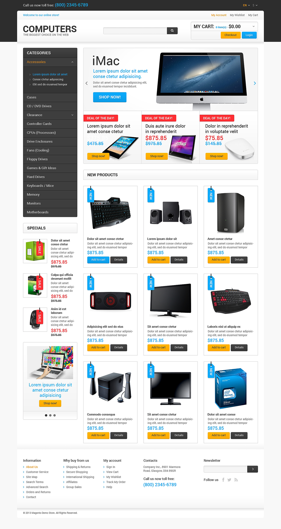 Best Computers on the Net Magento Theme New Screenshots BIG